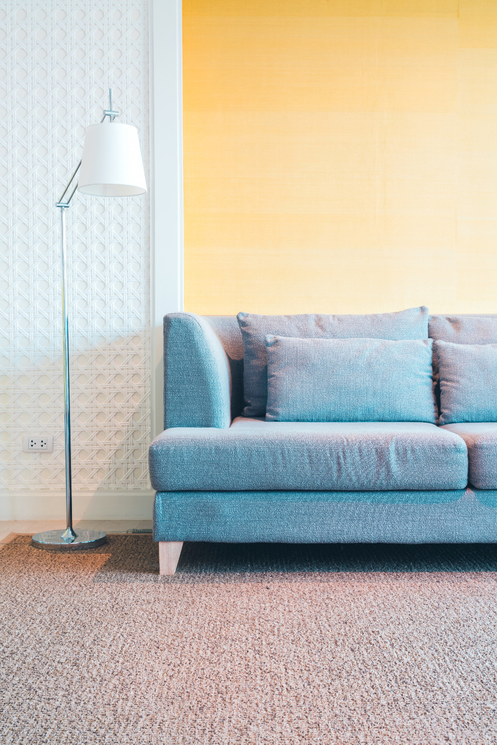 Soft textured carpet with professional installation